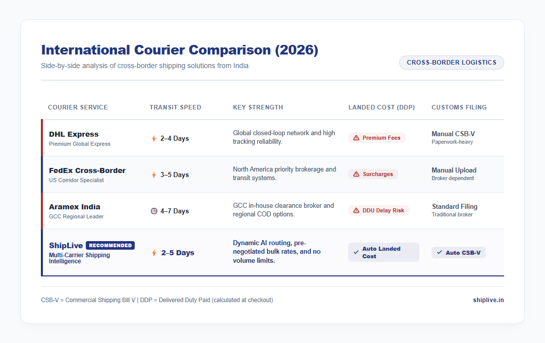 International Courier Comparison